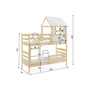 Dětská patrová postel ERYK s nástavbou domek 90x190 cm - galerie #4