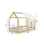 Dětská postel DOMEK s oknem 80x160 cm Borovice - galerie #2