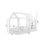 Dětská postel DOMEK s oknem 80x160 cm Bílá - galerie #2