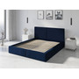 Čalouněná postel HILTON s pevným roštem 140x200 cm Modrá