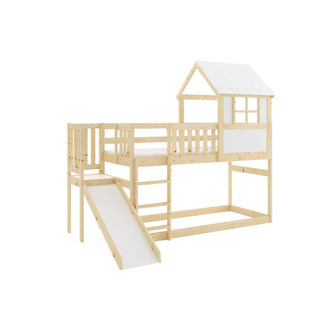Dětská patrová postel ANTRESOLA se skluzavkou 90x200 cm