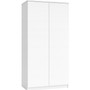 Šatní skříň s dveřmi - bílá
