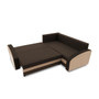 Rozkládací rohová sedací souprava s poličkou GRANDE Pravá Hnědá - galerie #1