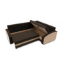 Rozkládací rohová sedací souprava s poličkou GRANDE Pravá Hnědá - galerie #2