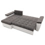 Rozkládací rohová sedací souprava VEGAS 250/160 Levá ŠedáI/bílá - galerie #2