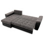 Rozkládací rohová sedací souprava VEGAS 250/160 Levá ŠedáI/černá - galerie #2