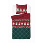 Vánoční flanelové povlečení 5618 B KOUZLO VÁNOC skřítci 140x200 cm