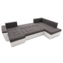 Rozkládací rohová sedací souprava VEGAS 315/190 Pravá Šedá I/bílá - galerie #1
