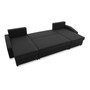 Velká rozkládací sedací souprava SPARTA PLUS Černá - galerie #5