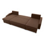 Velká rozkládací sedací souprava SPARTA PLUS Hnědá - galerie #6