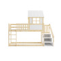 Dětská dřevěná postel ANTRESOLA se schůdky 90x200 cm - galerie #1
