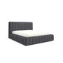Čalouněná postel GINO 140x200 cm s vysokým čelem Černá