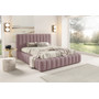 Čalouněná postel GINO 180x200 cm s vysokým čelem Růžová - galerie #1