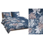 Bavlněné povlečení tmavě modrá listy 3566 F 140x200 cm