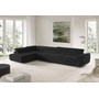 Rohová rozkládací sedací souprava BENJAMIN 155 XL Levá Černá