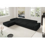Rohová rozkládací sedací souprava BENJAMIN 272 XL Levá Černá