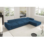 Rohová rozkládací sedací souprava BENJAMIN 272 XL Pravá Modrá