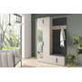 Předsíňová stěna BIANCO IV Se zrcadlem Šedá - galerie #5