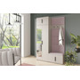 Předsíňová stěna BIANCO IV Se zrcadlem Růžová - galerie #5