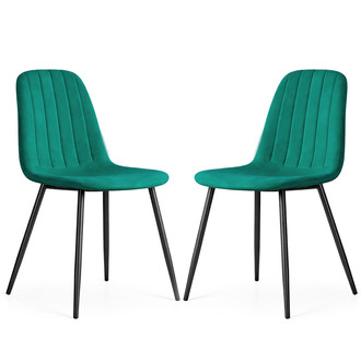 Set 2 ks čalouněných židlí LUMO - zelená