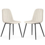 Set 2 ks čalouněných židlí LUMO - béžová