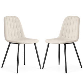 Set 2 ks čalouněných židlí LUMO - béžová