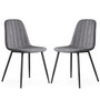 Set 2 ks čalouněných židlí LUMO - šedá
