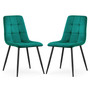 Set 2 ks čalouněných židlí NERO - zelená