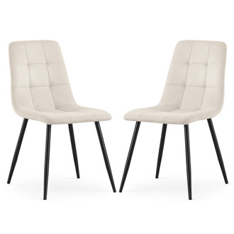 Set 2 ks čalouněných židlí NERO - béžová