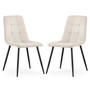 Set 2 ks čalouněných židlí NERO - béžová