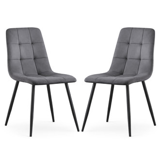 Set 2 ks čalouněných židlí NERO - šedá