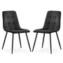 Set 2 ks čalouněných židlí NERO - černá