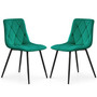 Set 2 ks čalouněných židlí MILO - zelená