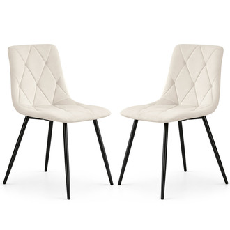Set 2 ks čalouněných židlí MILO - béžová