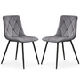 Set 2 ks čalouněných židlí MILO - šedá