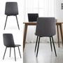 Set 2 ks čalouněných židlí MILO - šedá - galerie #4