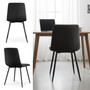 Set 2 ks čalouněných židlí MILO - černá - galerie #4