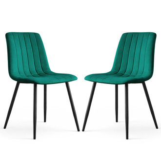 Set 2 ks čalouněných židlí LIVO - zelená