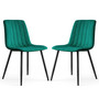 Set 2 ks čalouněných židlí LIVO - zelená