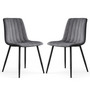 Set 2 ks čalouněných židlí LIVO - šedá