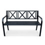 Zahradní lavička CROSS, černá - galerie #1