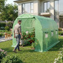 Zahradní fóliový tunel s rolovanými stěnami, zelený, 200x300x200 cm - galerie #2