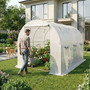 Zahradní fóliový tunel s rolovanými stěnami, bílý, 200x300x200 cm - galerie #2