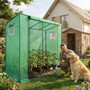 Zahradní fóliový skleník, zelený, 202x80x170 cm - galerie #1