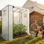 Zahradní fóliový skleník, bílý, 202x80x170 cm - galerie #1
