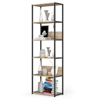 Regál 600, černá/dub sonoma