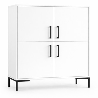 Komoda na nožičkách 4D - bílá