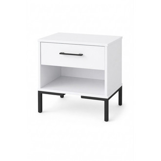 Noční stolek na nožičkách - bílá