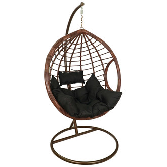 Závěsné křeslo DOMINIKANA - hnědá