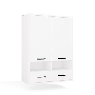 Závěsná koupelnová skříňka NINA W2D2PS - bílá